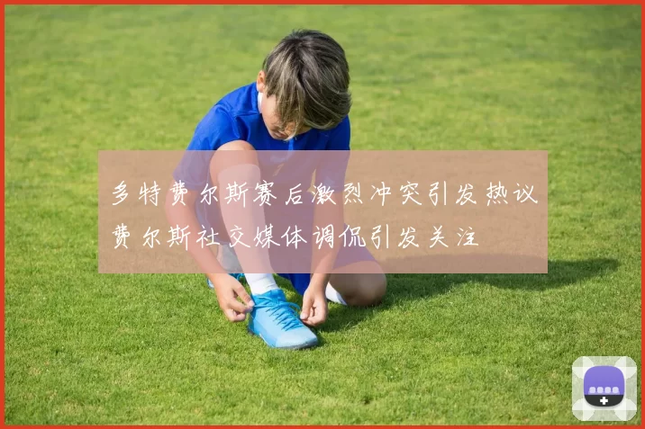 多特费尔斯赛后激烈冲突引发热议费尔斯社交媒体调侃引发关注